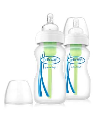 Picture of Dr. Brown's 9 oz / 270ml PP Wide-Neck "Options" Baby Bottle, 2-Pack